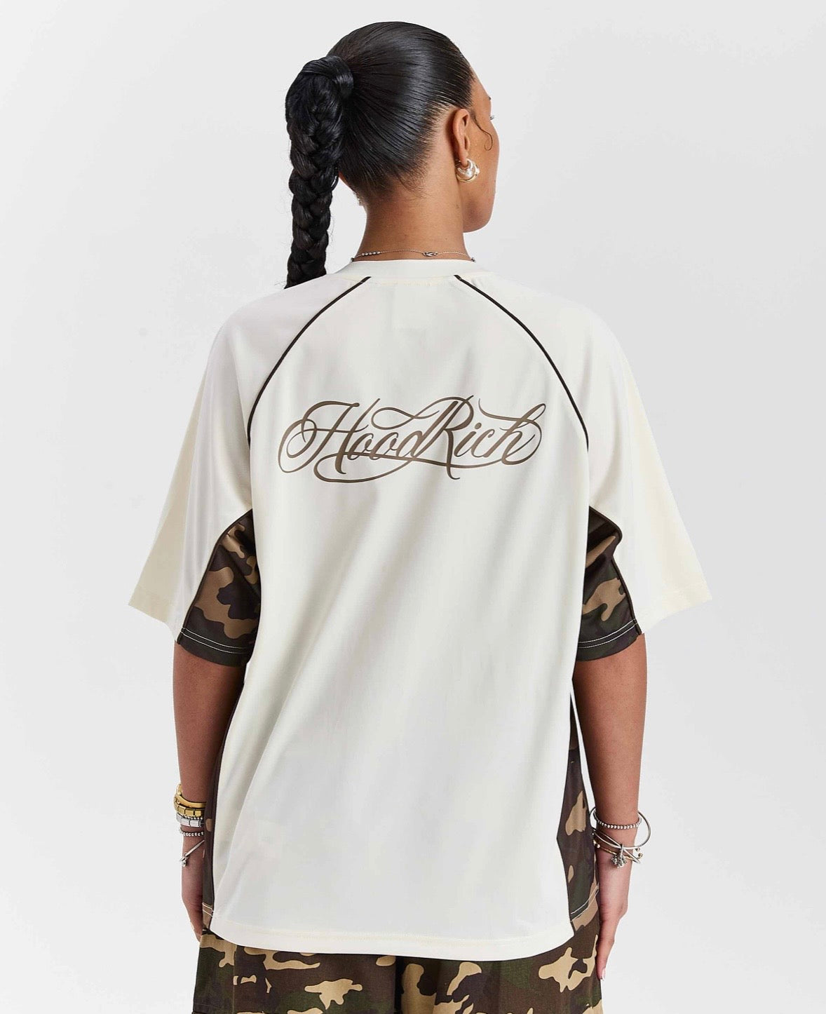 Hoodrich Field Oversized Jersey – White / Camo