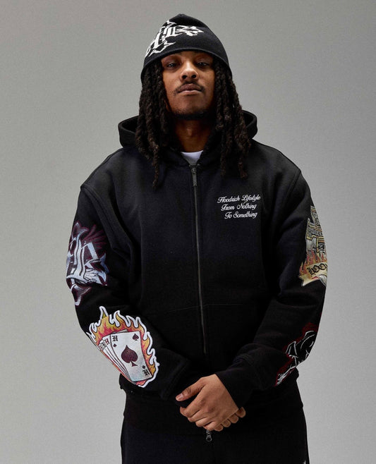 Hoodrich Premium Full Zip Hoodie "Black"