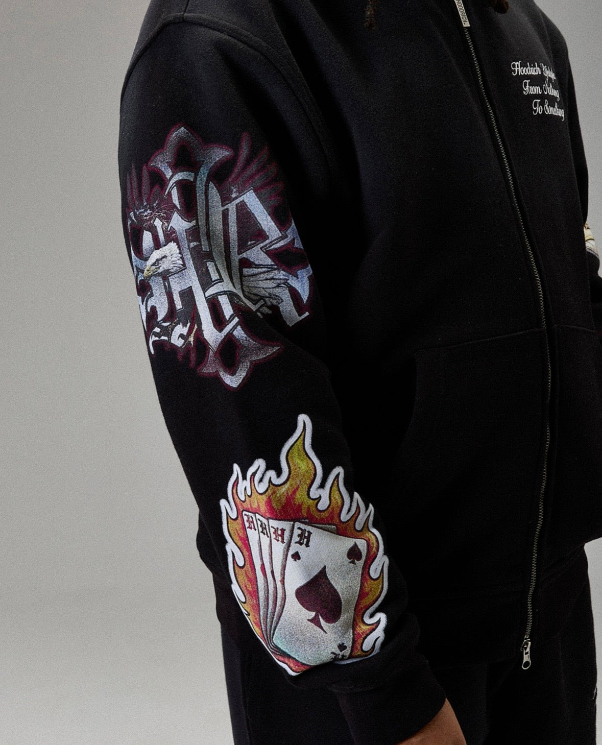 Hoodrich Premium Full Zip Hoodie "Black"