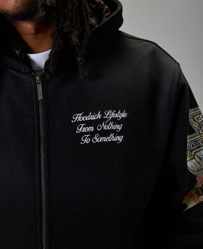 Hoodrich Premium Full Zip Hoodie "Black"