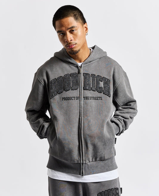 Hoodrich Full Zip Hoodie "Dark Grey"