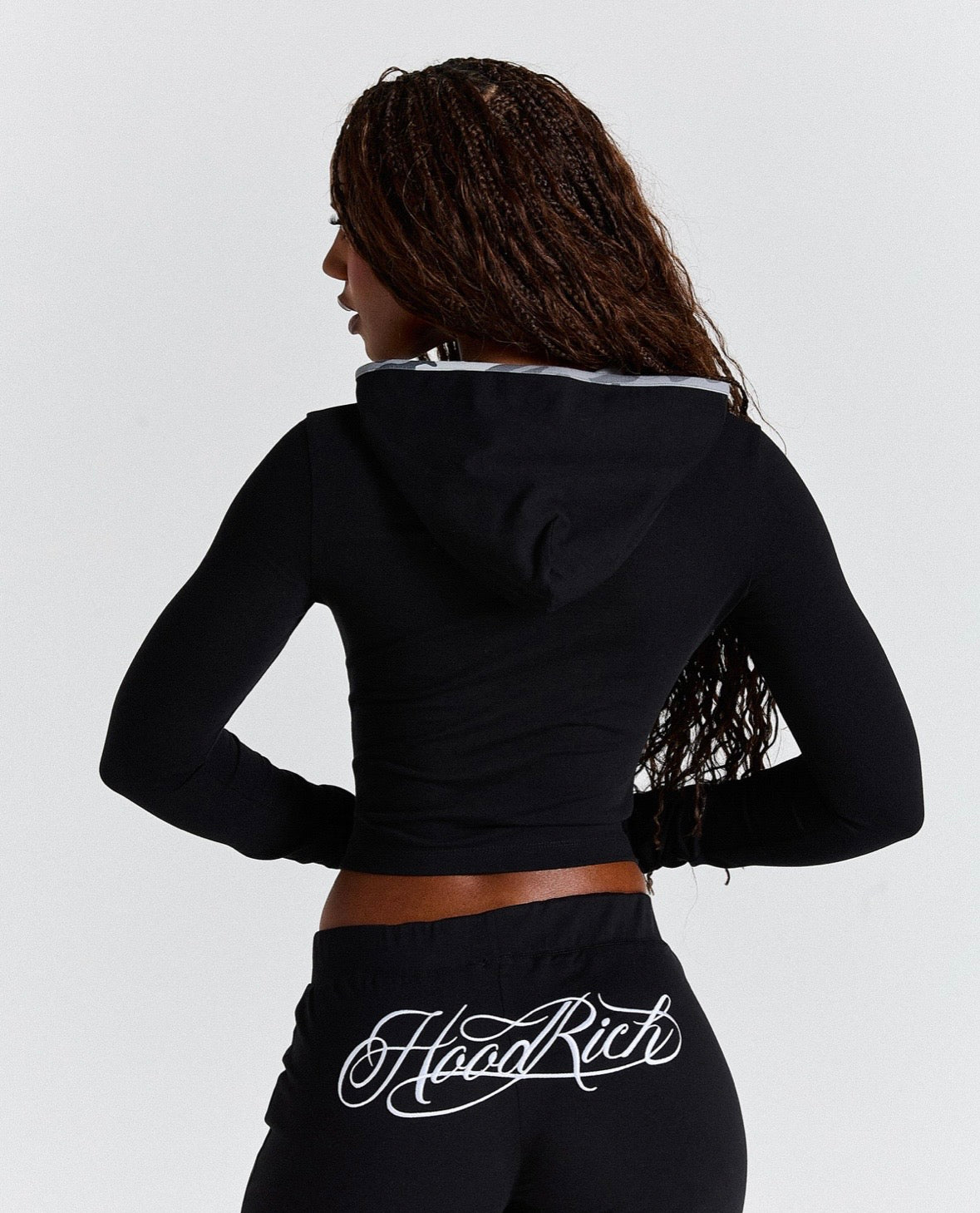 Hoodrich Fitted Zip-Up Hoodie – Black / Camo (Women's)