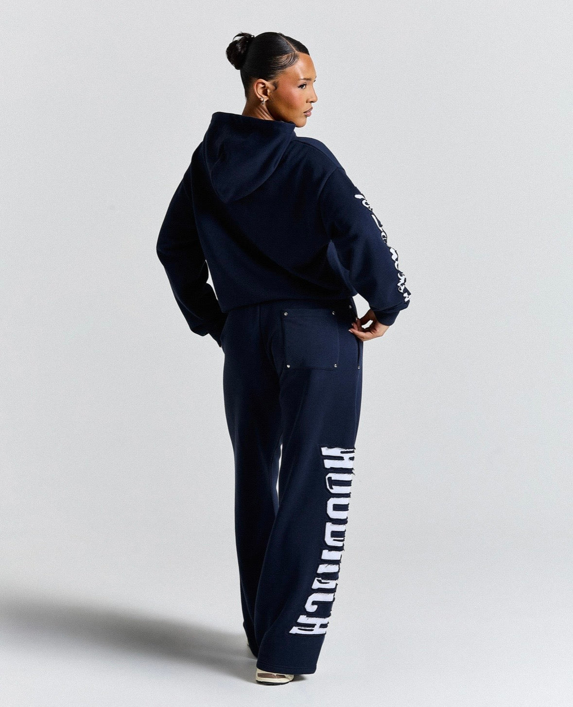Hoodrich Wide Leg Joggers – Navy